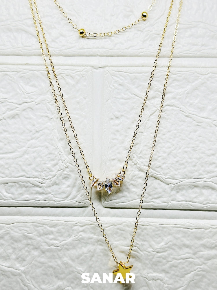 Starlight Layered Necklace - Anti-Tarnish
