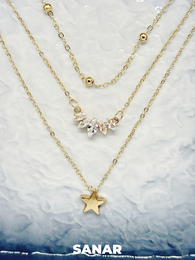Starlight Layered Necklace - Anti-Tarnish