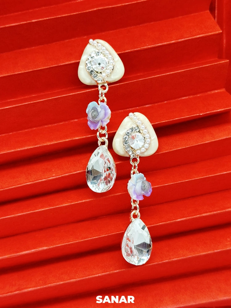 Triangle Drop Earrings - SANAR - Handmade