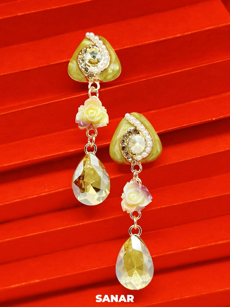 Triangle Drop Earrings - SANAR - Handmade