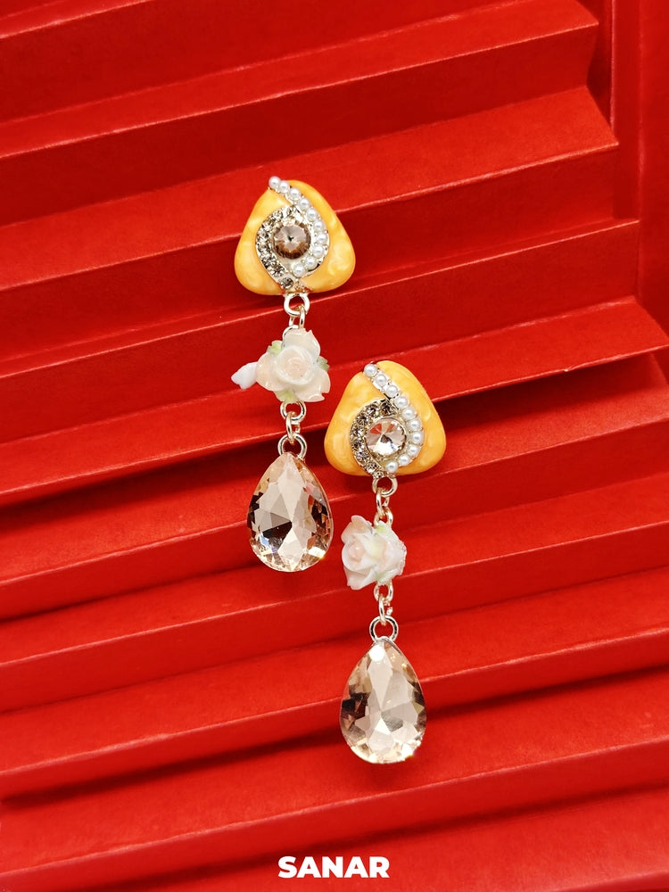 Triangle Drop Earrings - SANAR - Handmade