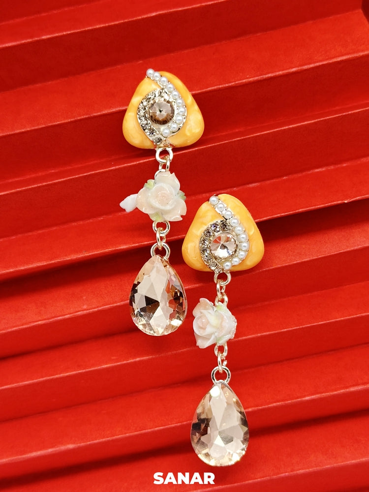 Triangle Drop Earrings - SANAR - Handmade