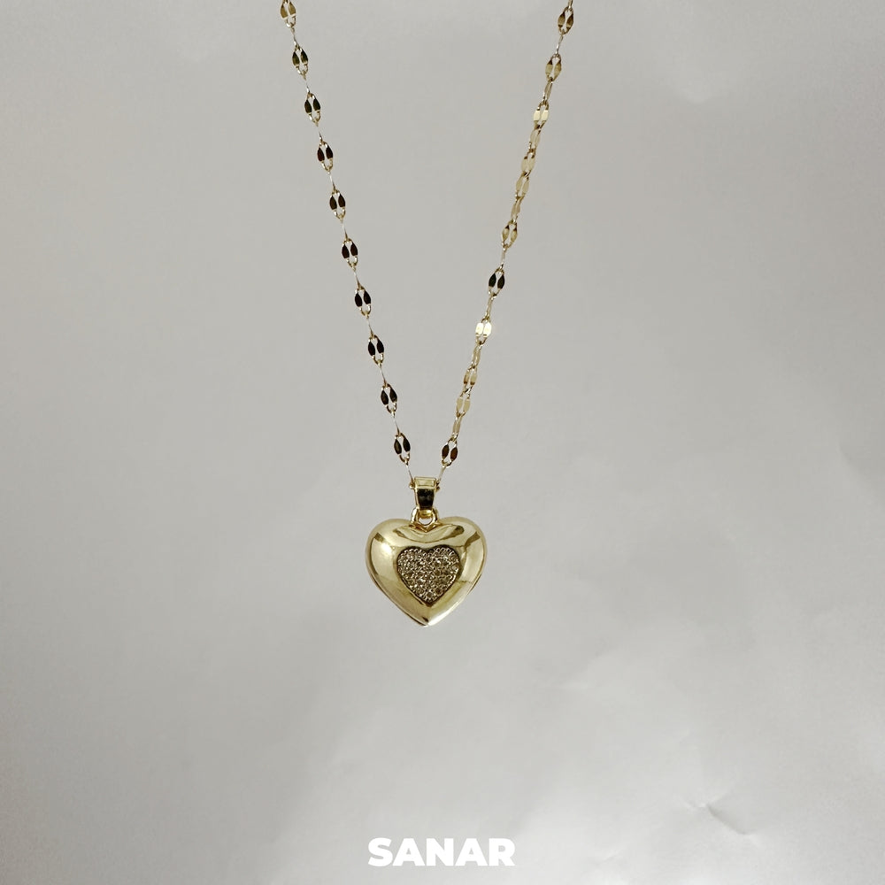 Heart Shell Pendant Necklace - Anti-Tarnish