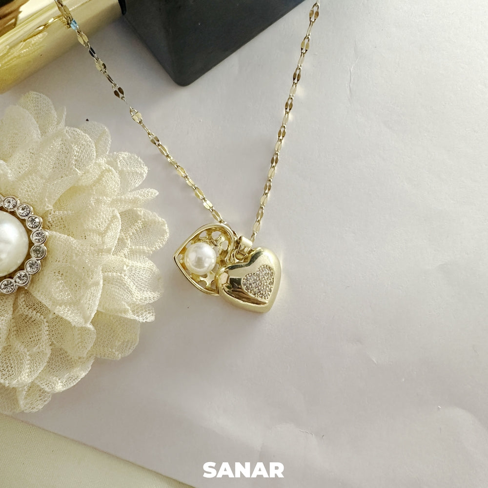 Heart Shell Pendant Necklace - Anti-Tarnish