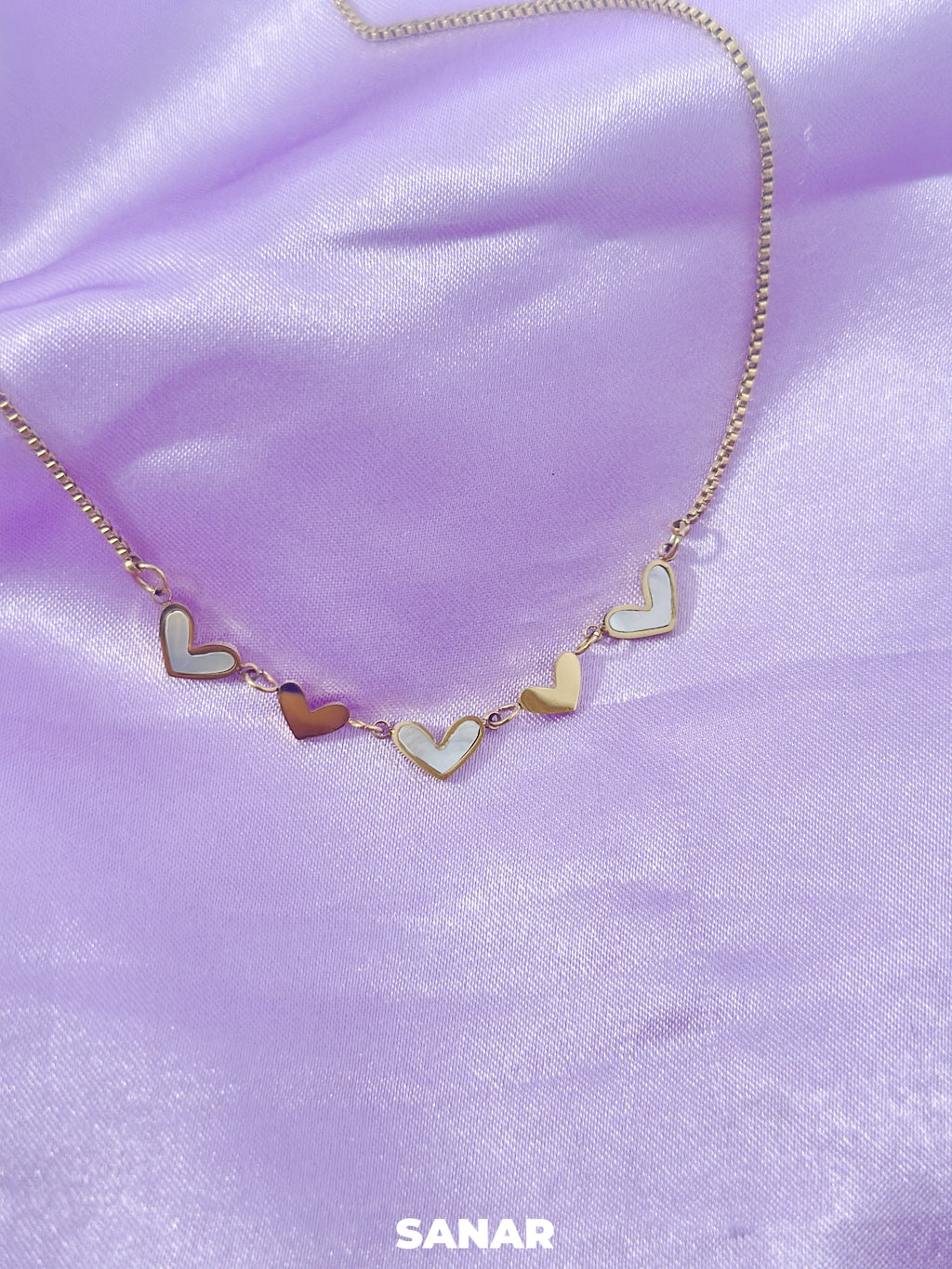 Gold Hearts Necklace - Anti-Tarnish