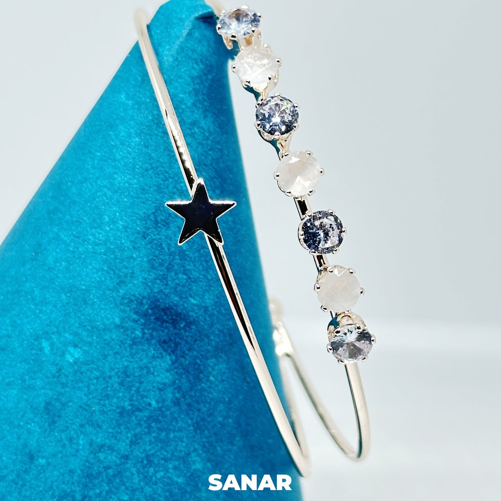 Star & Crystal Bracelet - Anti-Tarnish