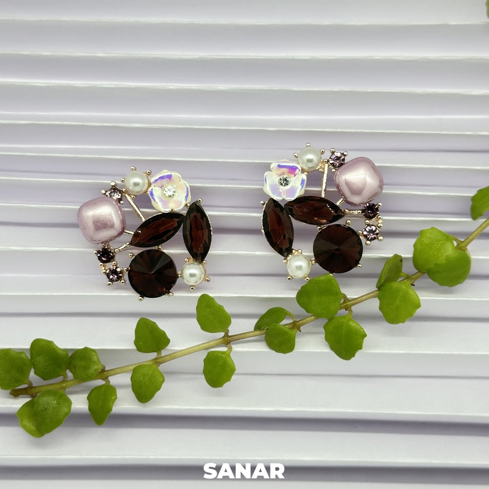 Elegant Round Earrings - SANAR -  Handmade