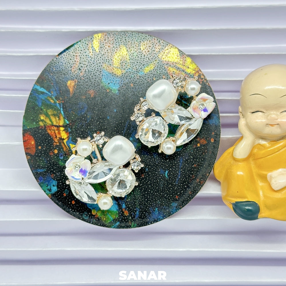 Elegant Round Earrings - SANAR -  Handmade