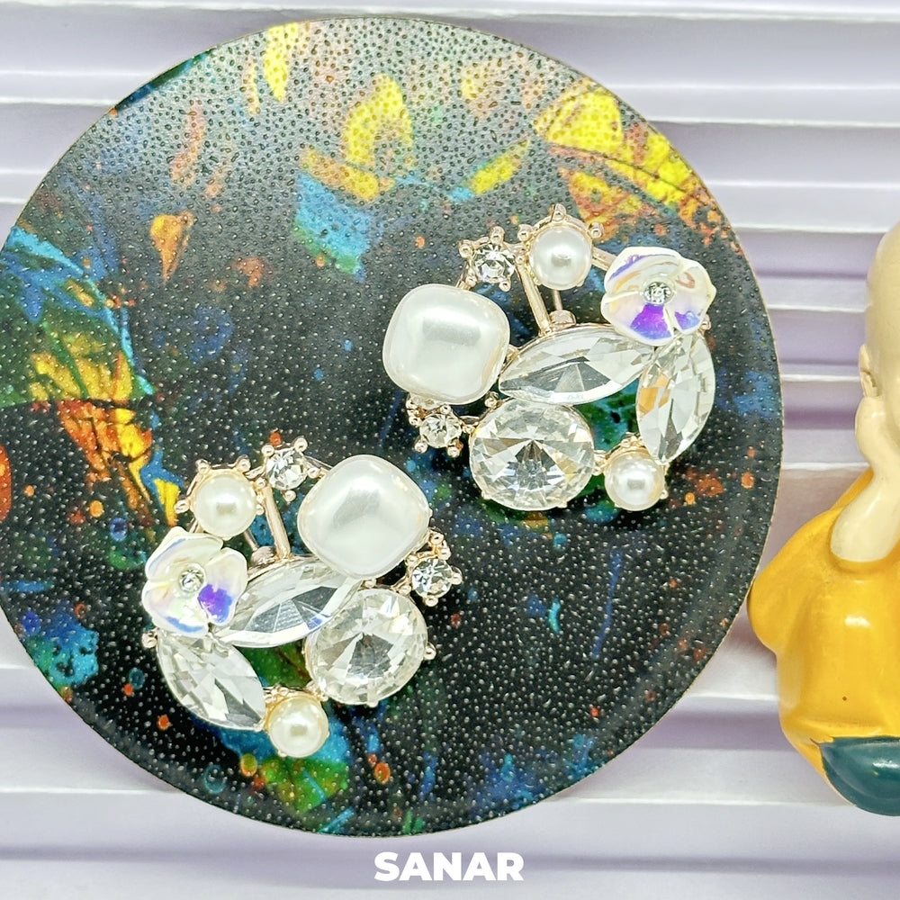 Elegant Round Earrings - SANAR -  Handmade