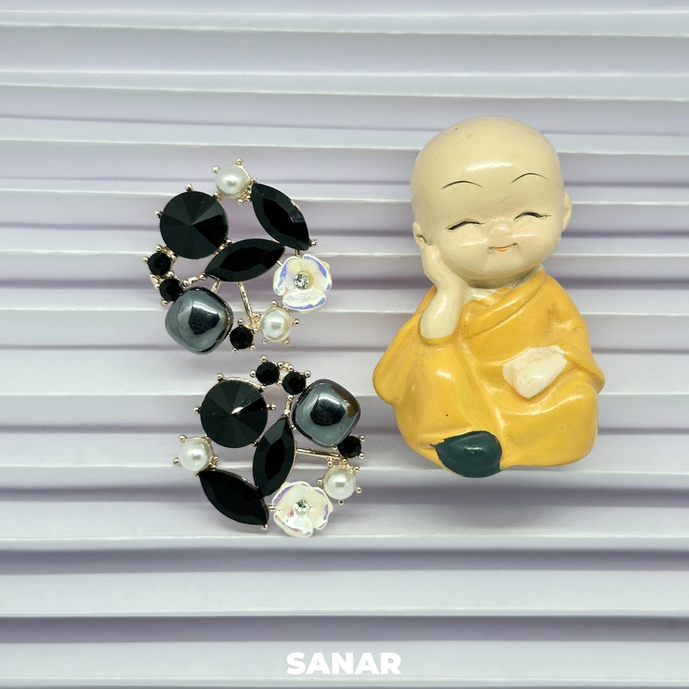 Elegant Round Earrings - SANAR -  Handmade