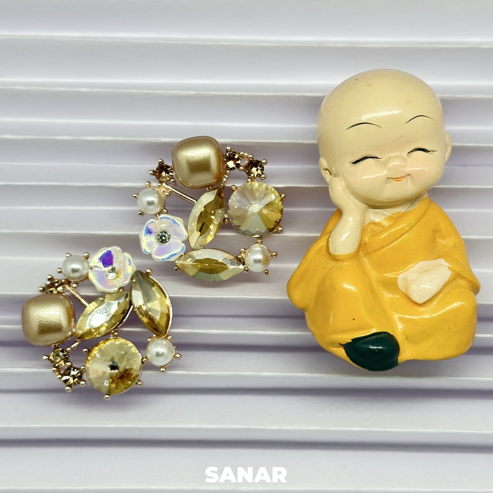 Elegant Round Earrings - SANAR -  Handmade