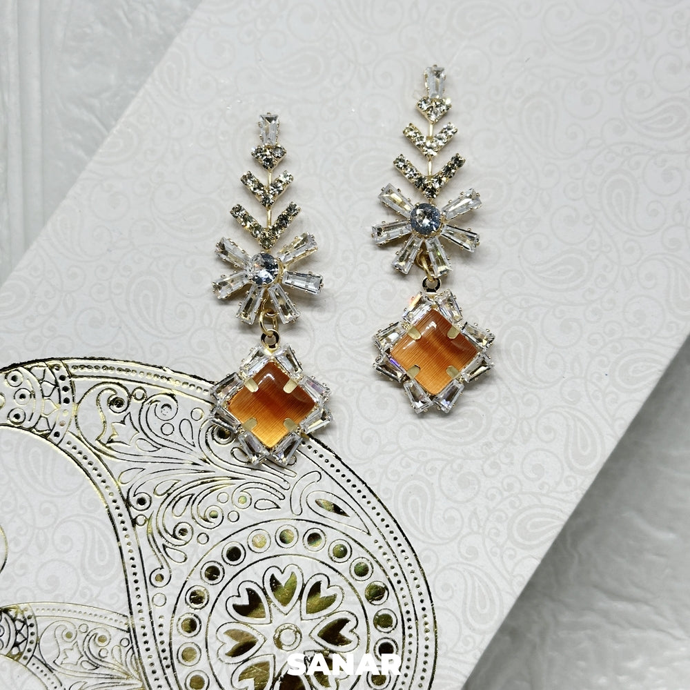 Perfect Diamond Drop Earring - SANAR - Handmade