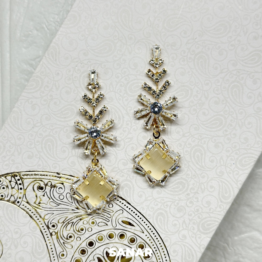 Perfect Diamond Drop Earring - SANAR - Handmade