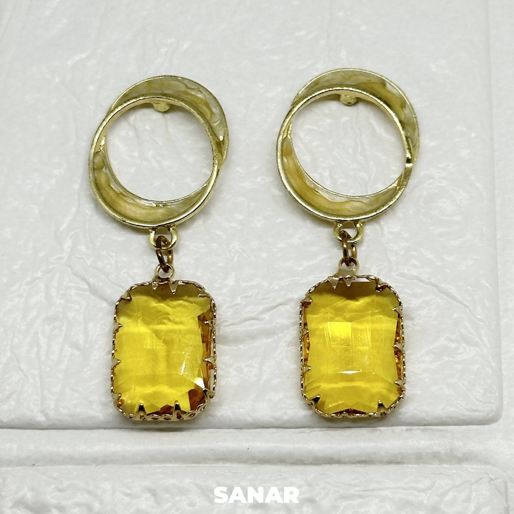 Circle Hangling Earrings - SANAR - Handmade