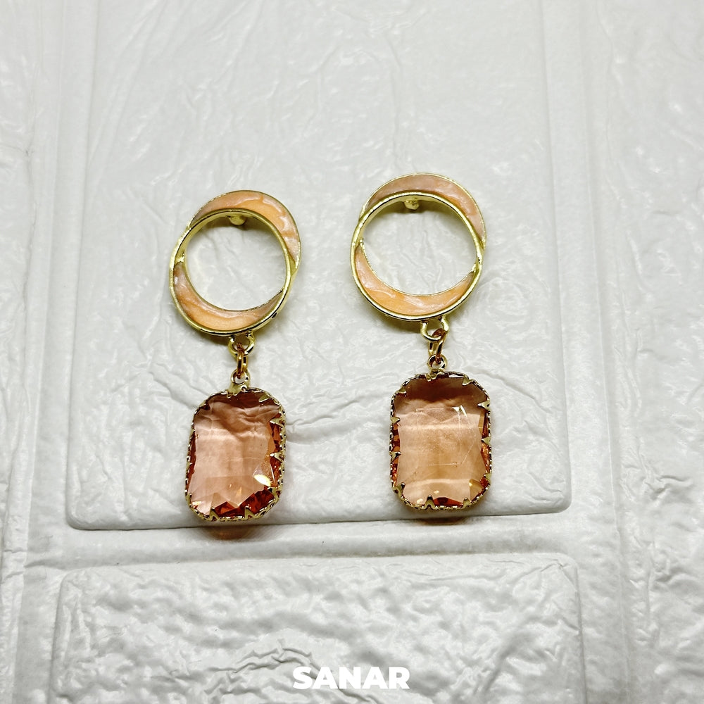 Circle Hangling Earrings - SANAR - Handmade