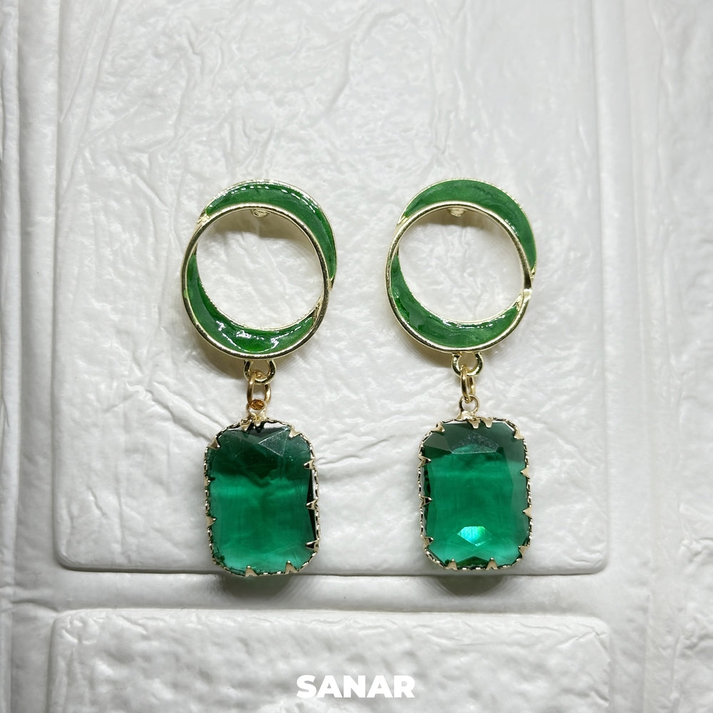 Circle Hangling Earrings - SANAR - Handmade
