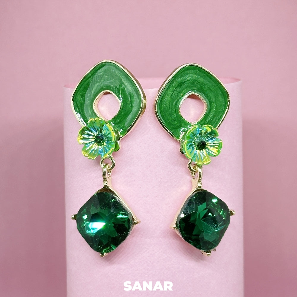 Flower Drop Earrings - SANAR - Handmade
