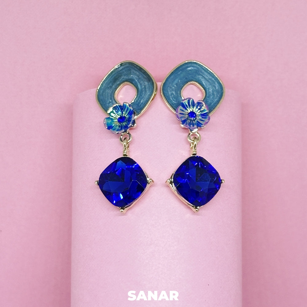Flower Drop Earrings - SANAR - Handmade