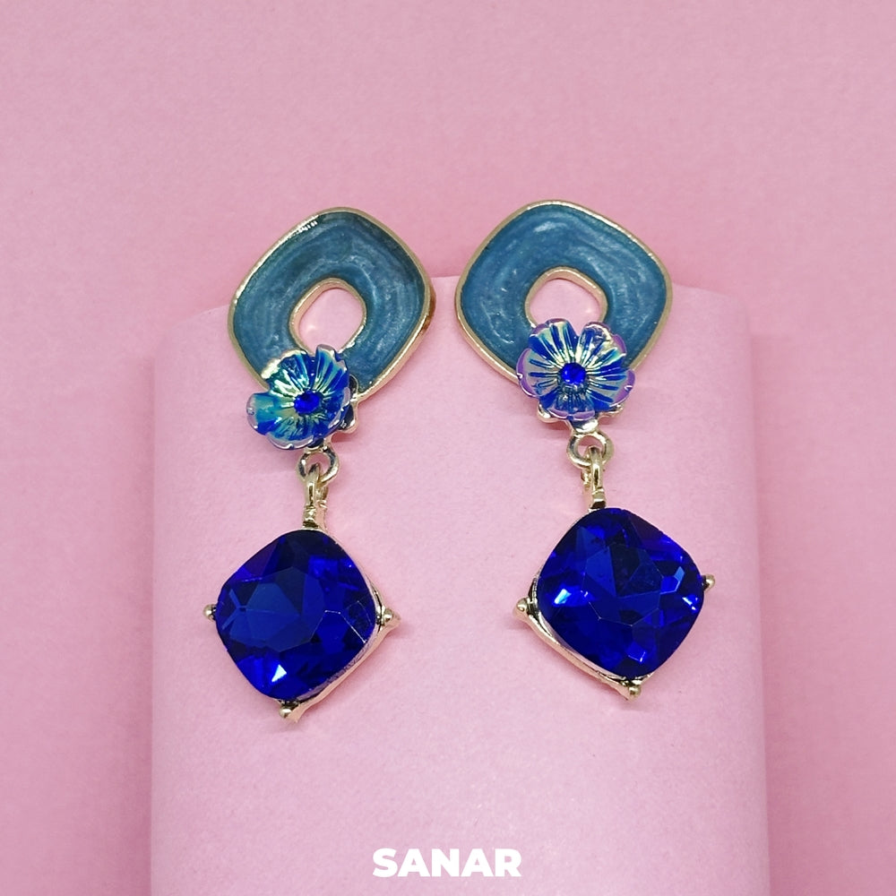 Flower Drop Earrings - SANAR - Handmade