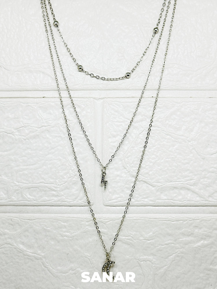 Moonlit Wings Layered Necklace - Anti-Tarnish