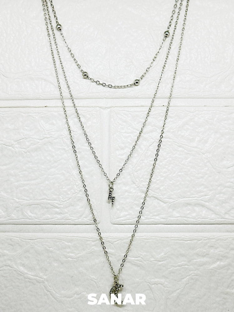 Moonlit Wings Layered Necklace - Anti-Tarnish