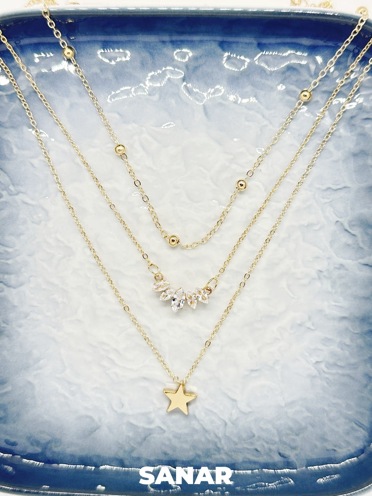 Starlight Layered Necklace - Anti-Tarnish