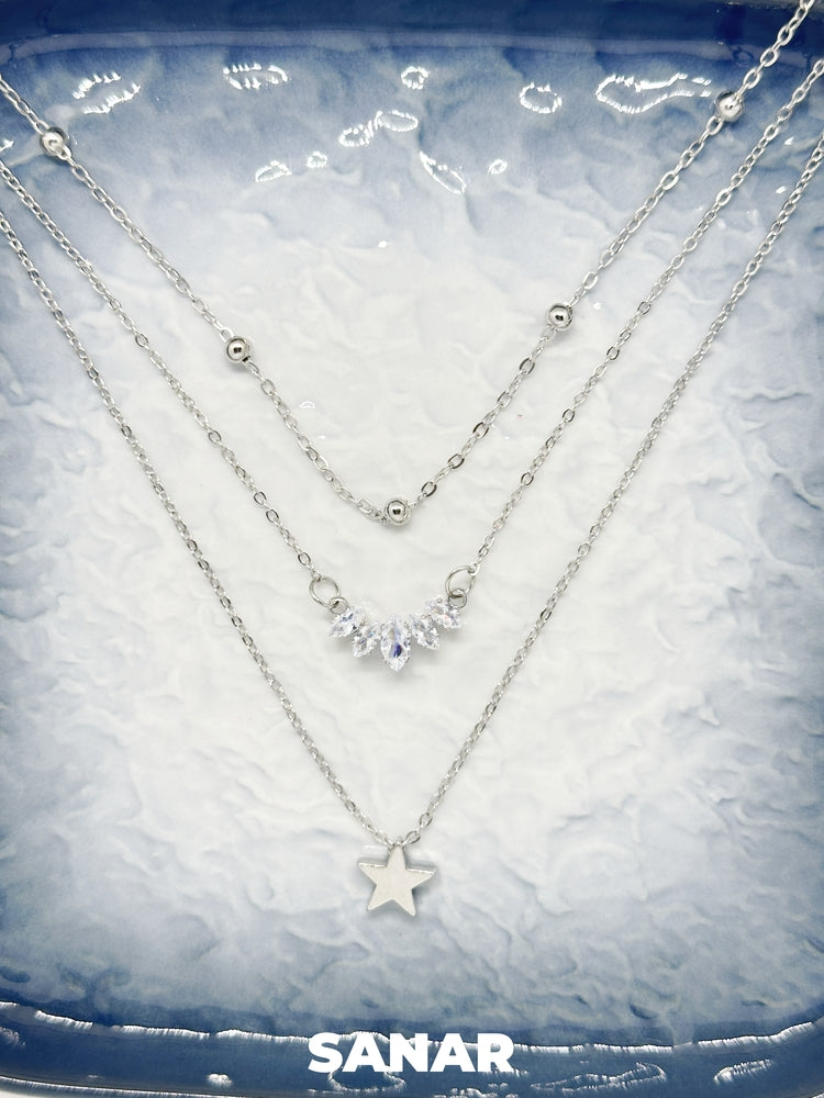 Starlight Layered Necklace - Anti-Tarnish