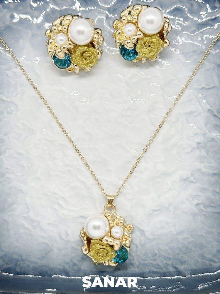 Floral Pearl Duo - Anti-Tarnish