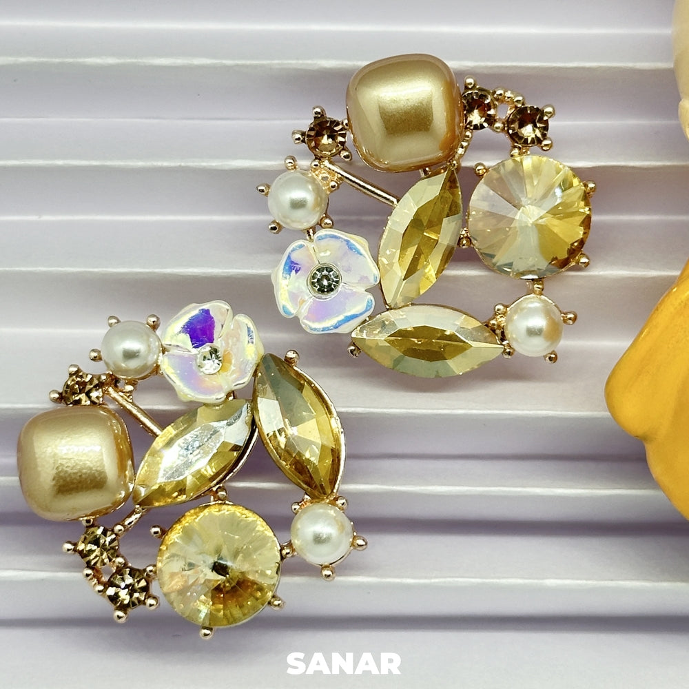 Elegant Round Earrings - SANAR -  Handmade