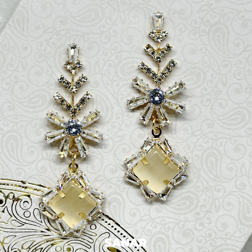 Perfect Diamond Drop Earring - SANAR - Handmade