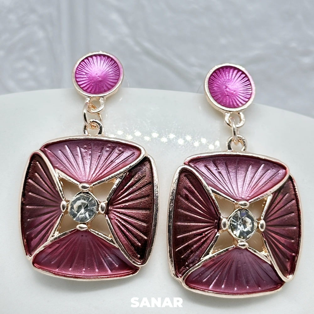 Square Elegant Drop Earrings