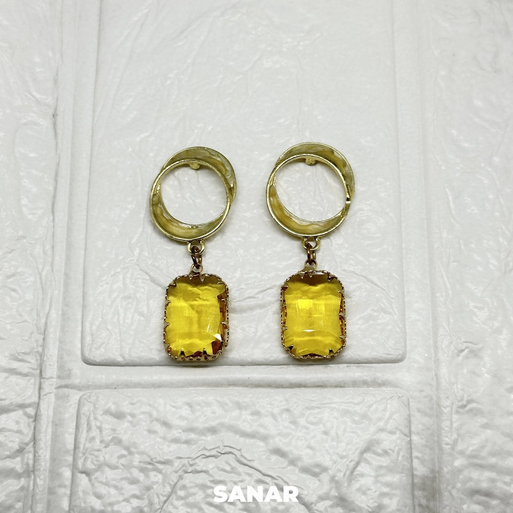 Circle Hangling Earrings - SANAR - Handmade